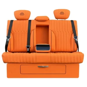 YZ-S03 Asiento de lujo de 3 plazas estilo Mercedes-Benz Maybach, con cajón de almacenamiento y pantalla táctil — Vista frontal