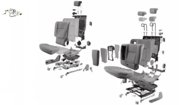 Car seat parts banner
