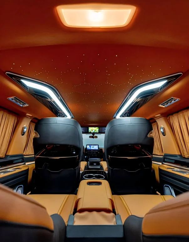 4 - Toyota Hiace luxury interior and seat view after modification