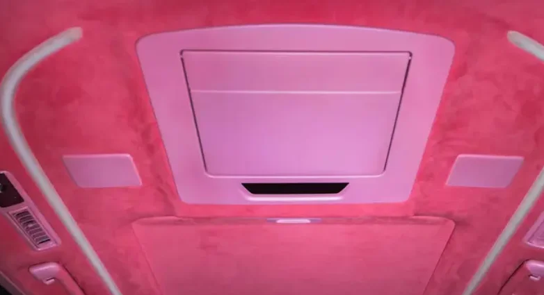 1-2Toyota Alphard pink luxury interior customization with personalized leather seats and premium details