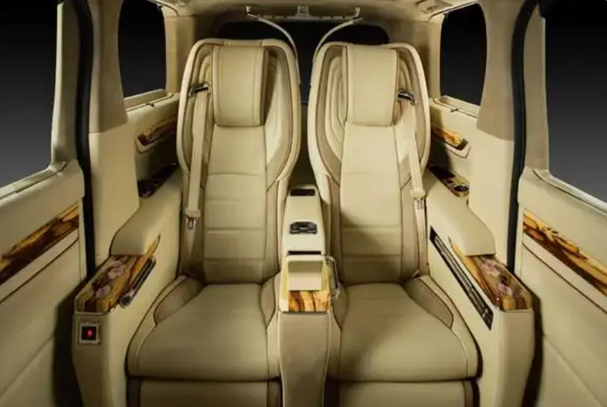 2-3Toyota Alphard business class cabin with customized aviation seats and premium passenger layout