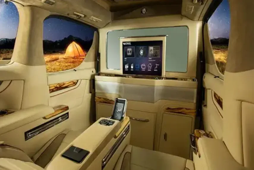 2-5Toyota Alphard luxury MPV modification with private rear cabin, display screen and executive seating
